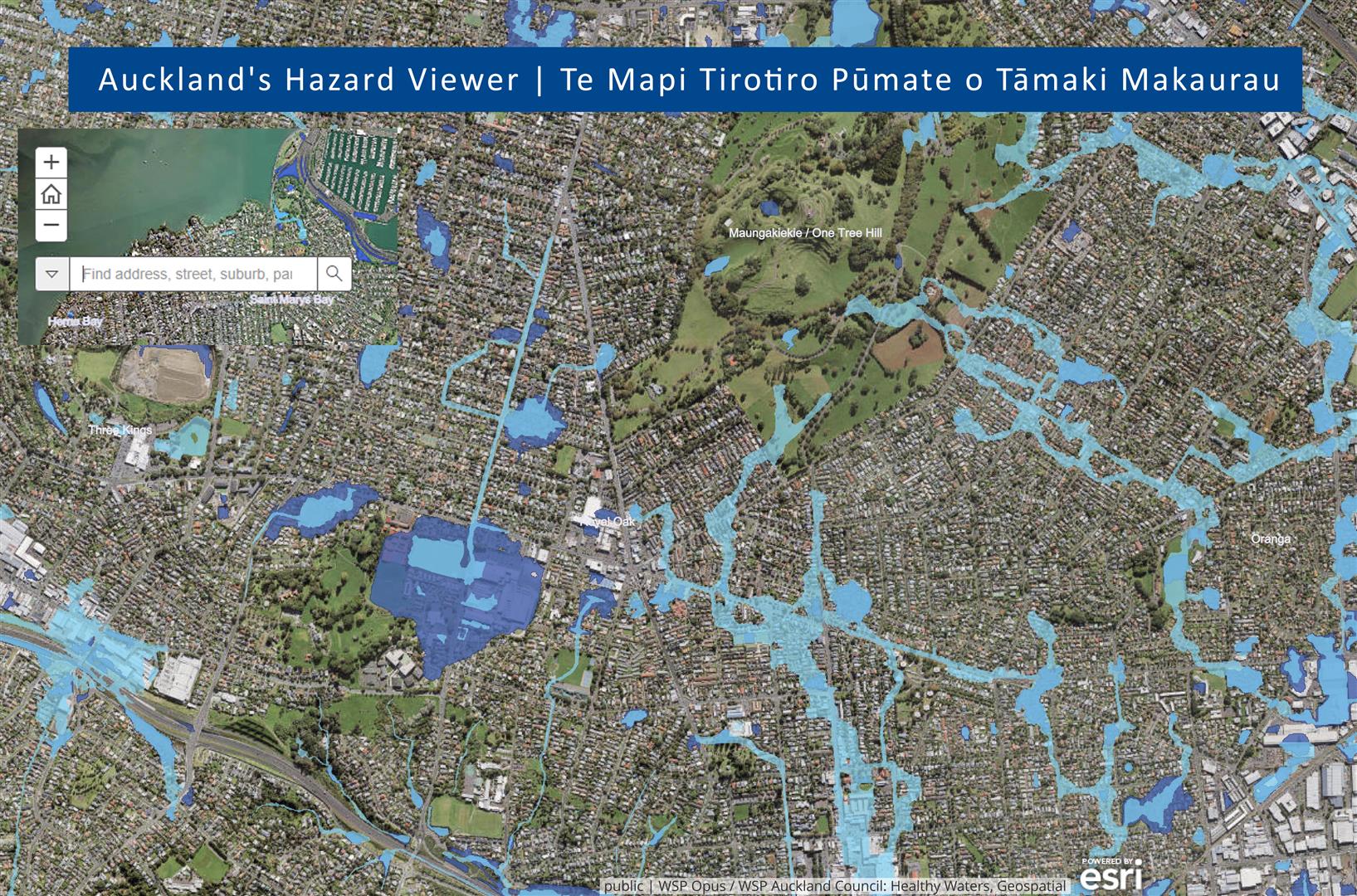 Auckland Council Hazard Viewer - Flooding